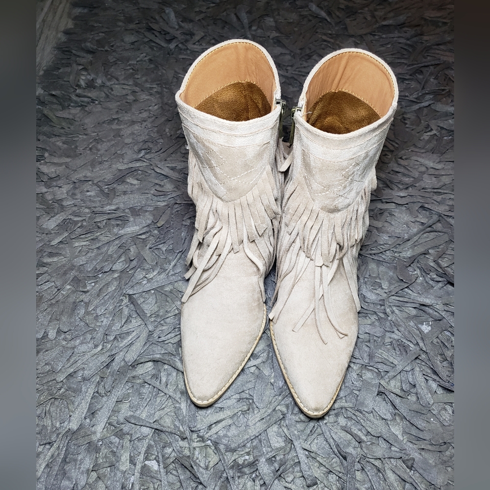 Beast Fashion Fringe Western Ankle Boot